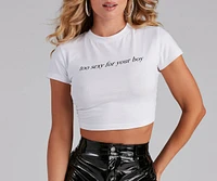 Too Sexy Graphic Crop Tee