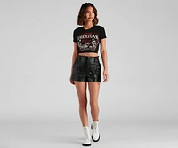 Racer Babe Cropped Graphic Tee