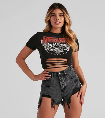 Motor Legend Cropped Graphic Tee