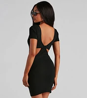 Rulebreaker Graphic Cutout Short Dress