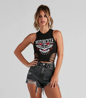 Ride Or Die Graphic Slash Tank Top