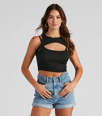 Well Connected Cutout Tank Top