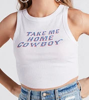 Take Me Home Cowboy Graphic Tank Top