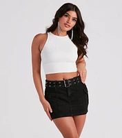 Hit Up The Basic Sleeveless Crop Top