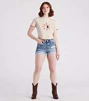 Find Balance Ying Yang Graphic Crop Tee