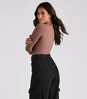 Casual Trendsetter Henley Bodysuit