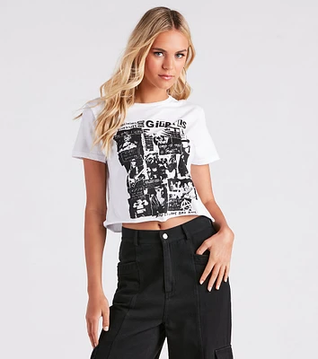 Punk Rock Girl Cropped Graphic Tee