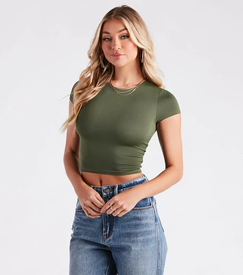 Such A Classic Smooth Knit Crop Top