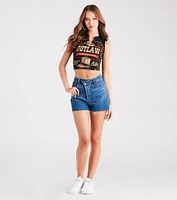 Wild West Outlaw Safety Pin Graphic Tank Top