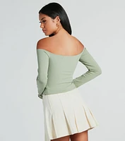 Day To Off-The-Shoulder Crop Top