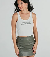 Luck And Whiskey Graphic Tank Crop Top