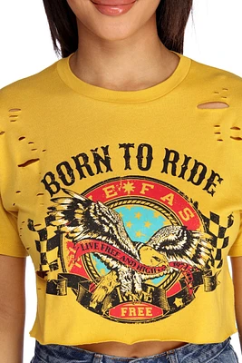 Born To Ride Cropped Tee