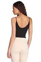 Essential Ribbed Sleeveless Bodysuit