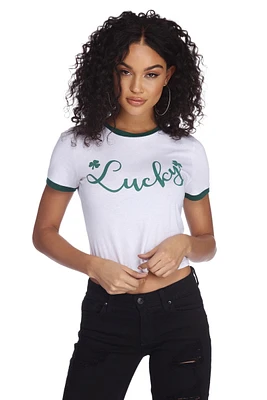 Lucky Graphic Ringer Tee
