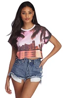 Miami Coast Cropped Tee