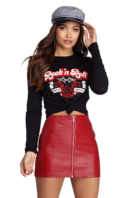 Rock N' Roll Crop Top