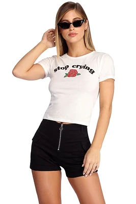 Stop Crying Graphic Tee