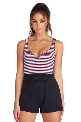 Americana Striped Sleeveless Top