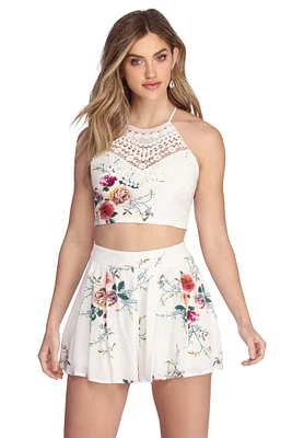 Lovely Floral Crop Top