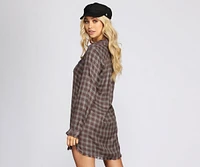 Say It With Fray Plaid Tunic