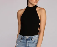 Sidebar Mock Neck Bodysuit