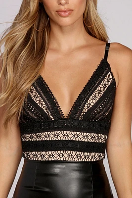 Chic And Sultry Lace Bodysuit