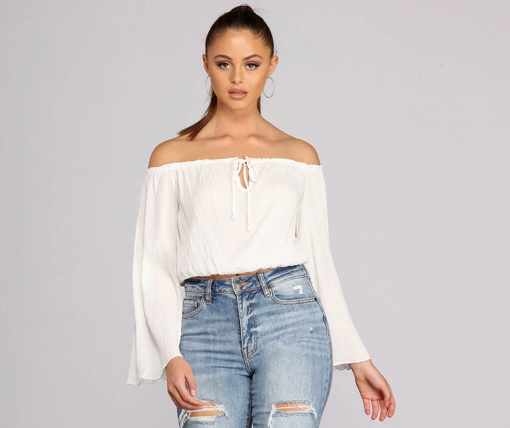 Breezy Boho Keyhole Blouse