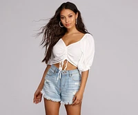 Fresh Look Linen Crop Top