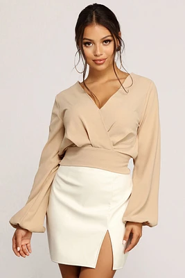 City Chic Cropped Blouse