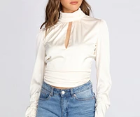 Such A Romantic Satin Blouse