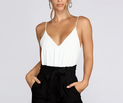 Let Loose V Neck Bodysuit