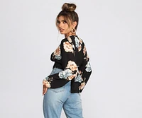 Wrapped Gorgeous Floral Blouse