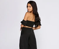 Bow Baby Cropped Blouse