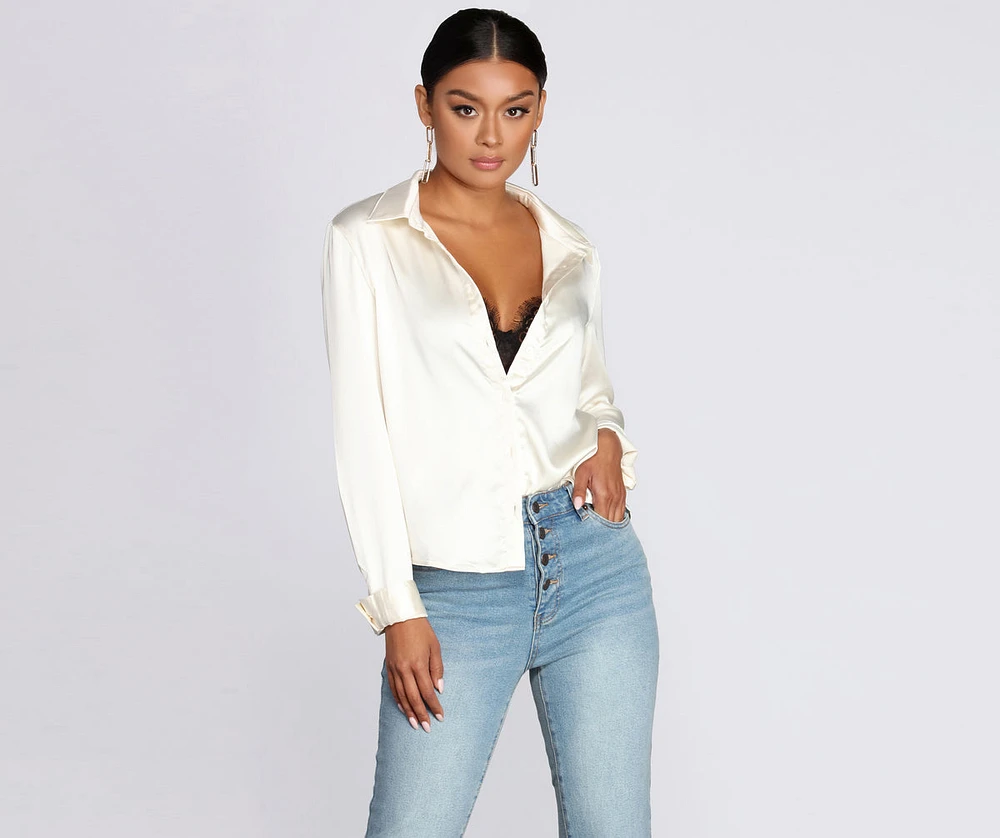 The Classic Satin Blouse