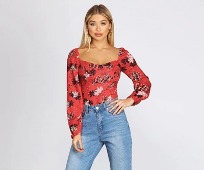 Blossom With Beauty Cropped Blouse