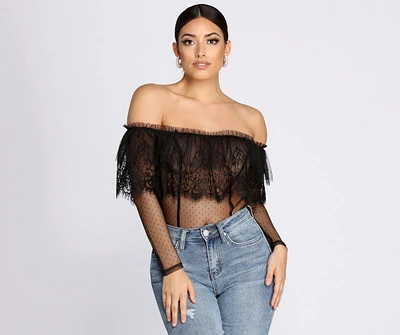Chic Sheer Lace Bodysuit