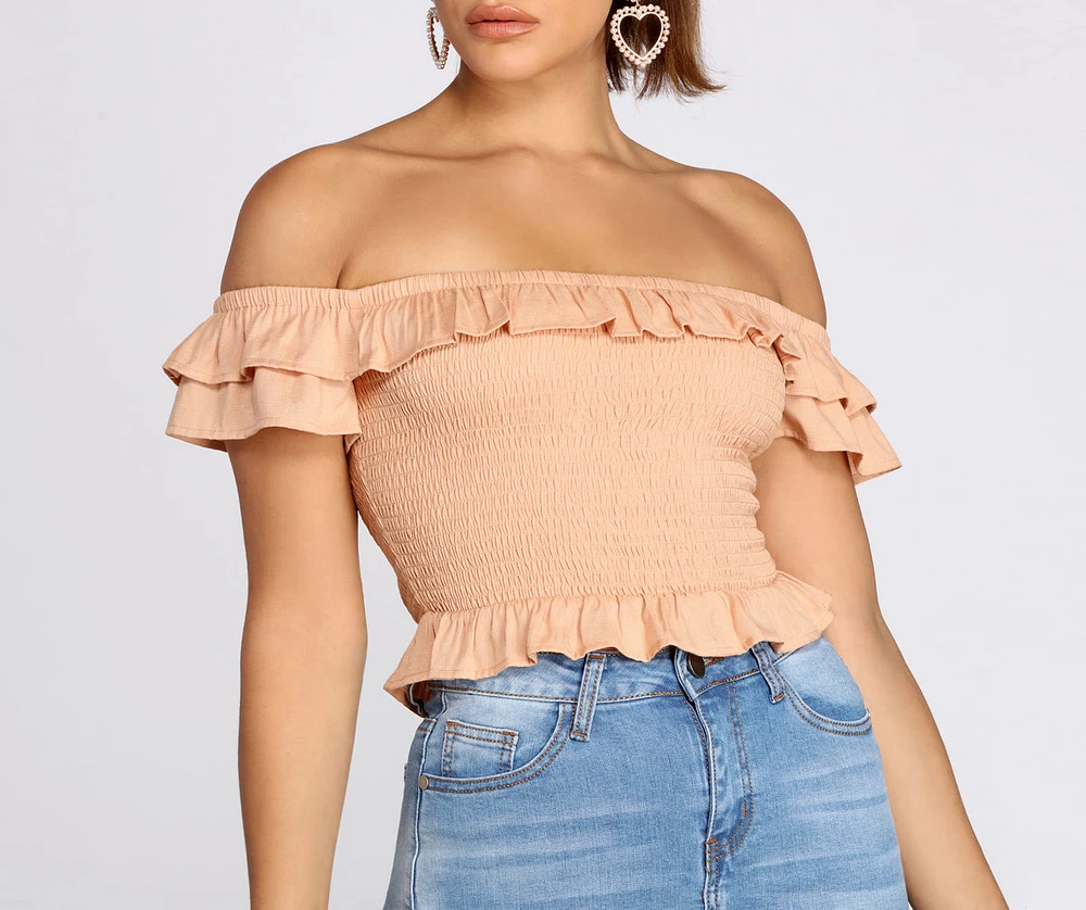 Charmed Ruffles Peplum Top