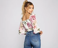 Too Sweet Floral Chiffon Top