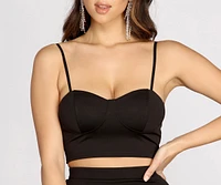 Glam It Up Cropped Bustier