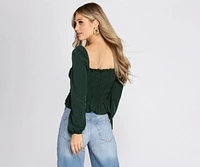 Sweetly Smocked Crop Top