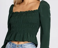 Sweetly Smocked Crop Top