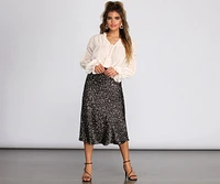 Ruched Bubble Sleeve Cropped Blouse