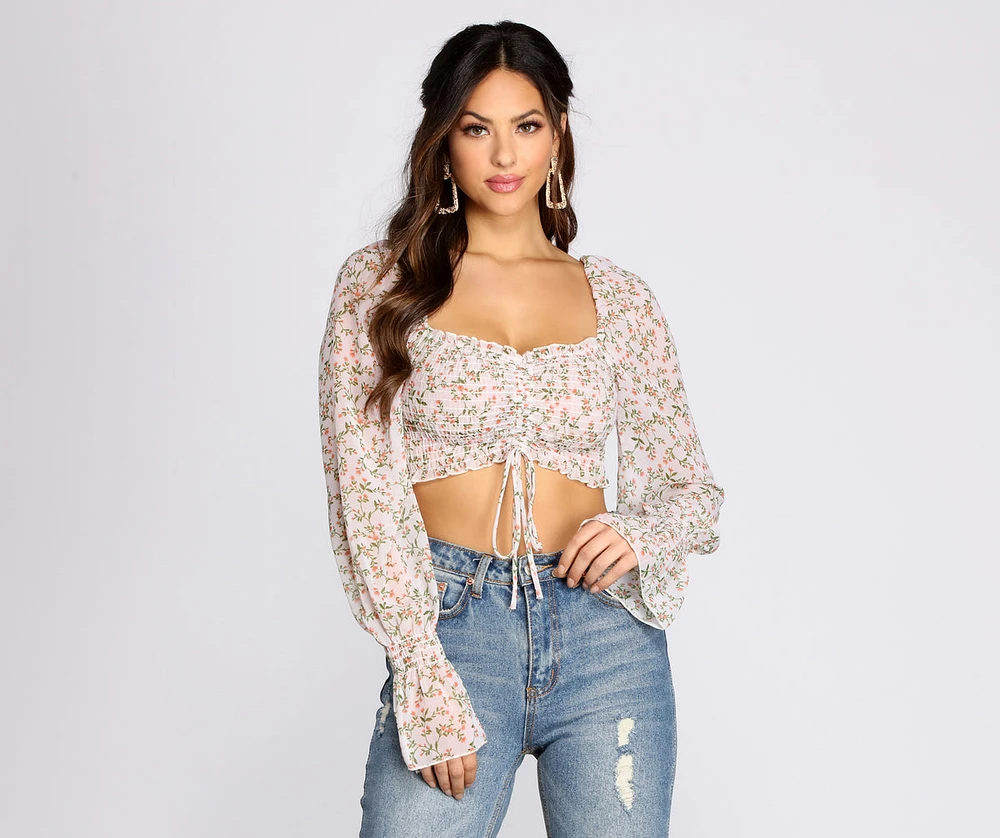 Flowy Floral Crop Top