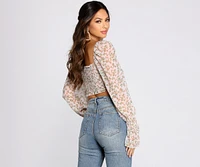 Flowy Floral Crop Top