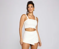 Come Away With Me Cotton Crop Top