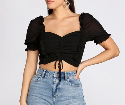 All Ruffled Up Crop Top