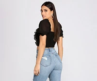 All Ruffled Up Crop Top