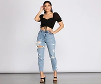 All Ruffled Up Crop Top