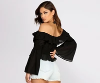 Perfect Peplum Off The Shoulder Top