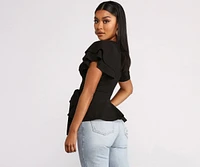 Get That Classic Vibe Peplum Top